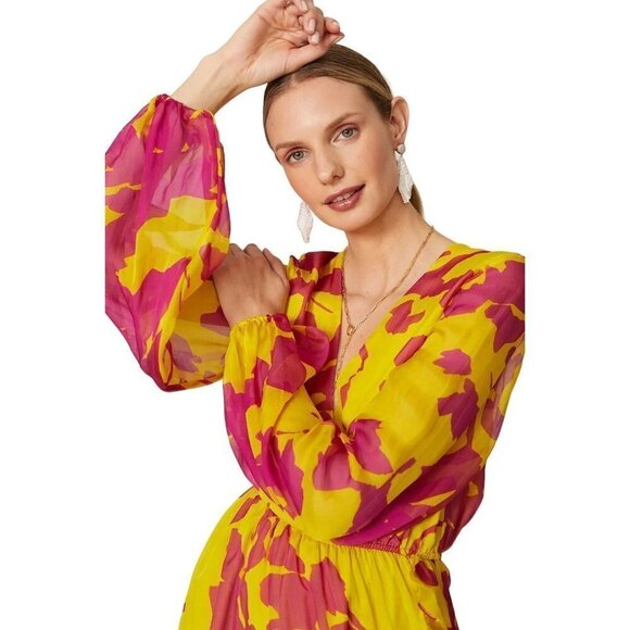 Caroline Constas Liv Maxi Dress in Yellow XSmall Womens Long Gown - Picture 14 of 15